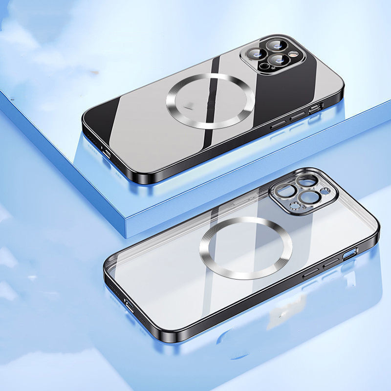 Electroplating Magnetic Mobile Phone Case Comes With Lens Film