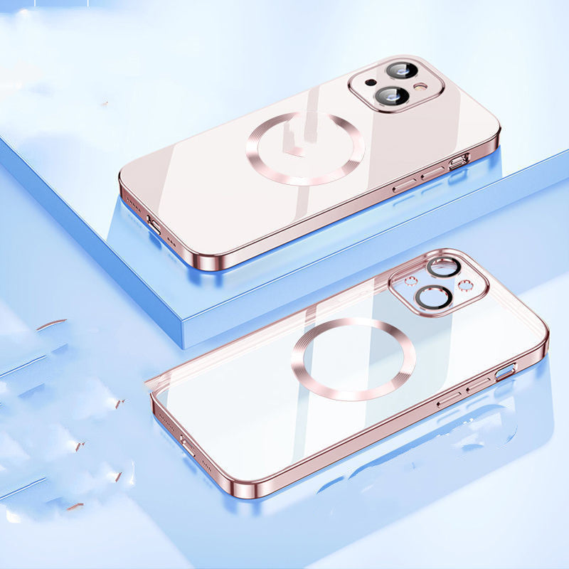 Electroplating Magnetic Mobile Phone Case Comes With Lens Film