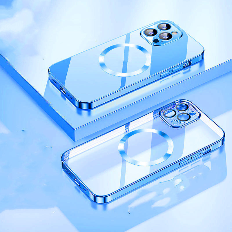 Electroplating Magnetic Mobile Phone Case Comes With Lens Film