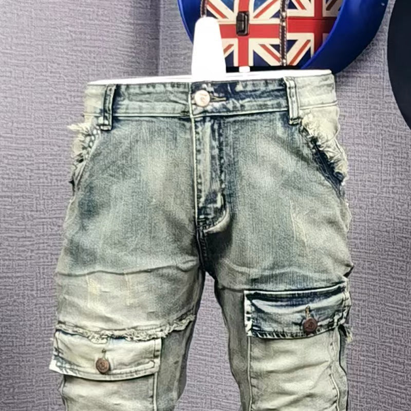 Men's Personality All-matching Fashion Casual Ripped Jeans