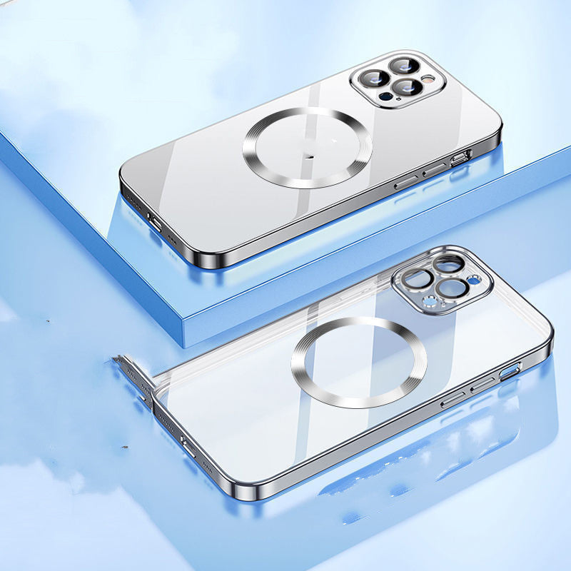 Electroplating Magnetic Mobile Phone Case Comes With Lens Film